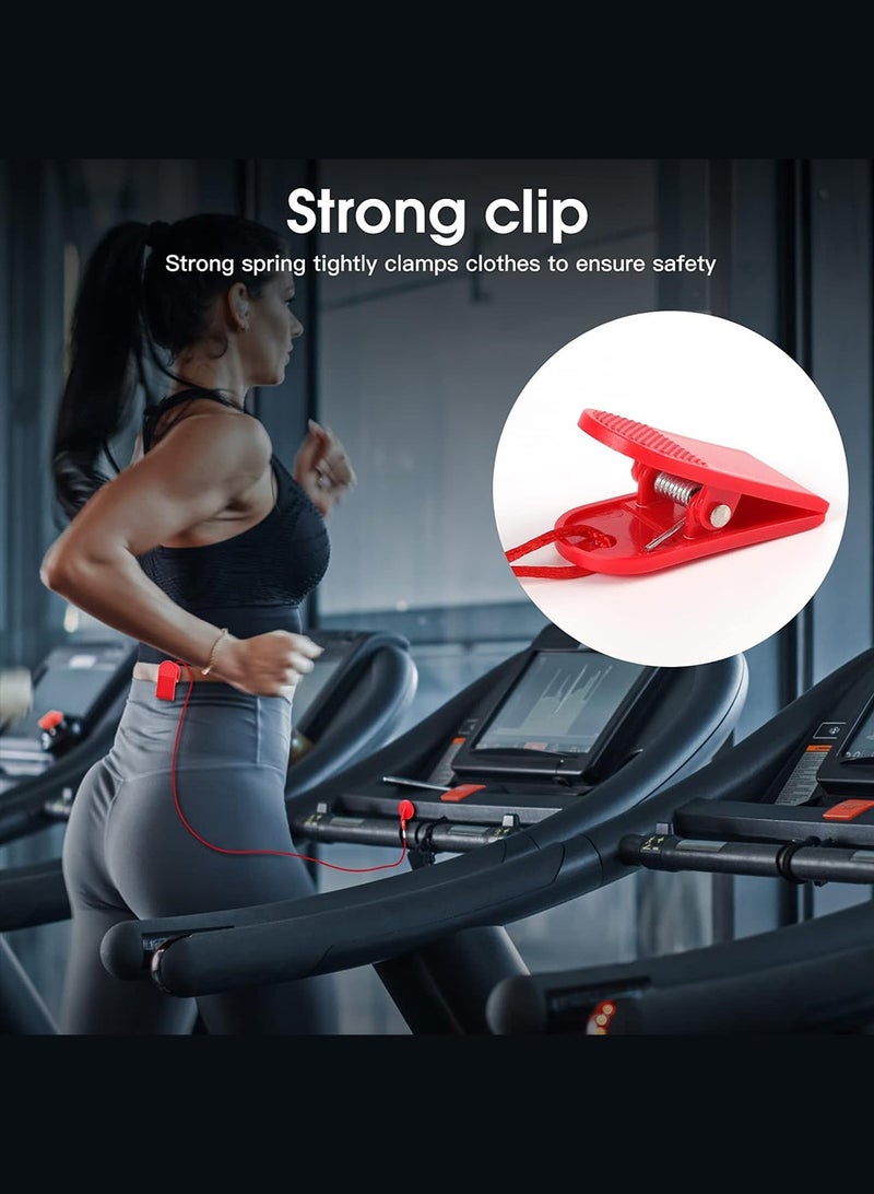 بكومور مفتاح أمان عالمي مغناطيسي لجهاز المشي - مفتاح مغناطيسي بديل لإيقاف الطوارئ مع مشبك وحبل بطول متر واحد، مفتاح ABS دائري لمعظم أجهزة المشي والجري - Image 5