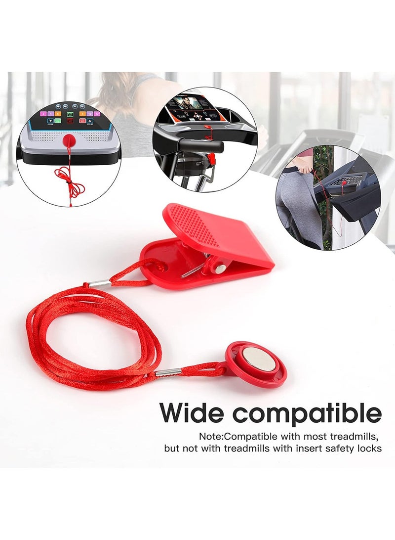 بكومور مفتاح أمان عالمي مغناطيسي لجهاز المشي - مفتاح مغناطيسي بديل لإيقاف الطوارئ مع مشبك وحبل بطول متر واحد، مفتاح ABS دائري لمعظم أجهزة المشي والجري - Image 4