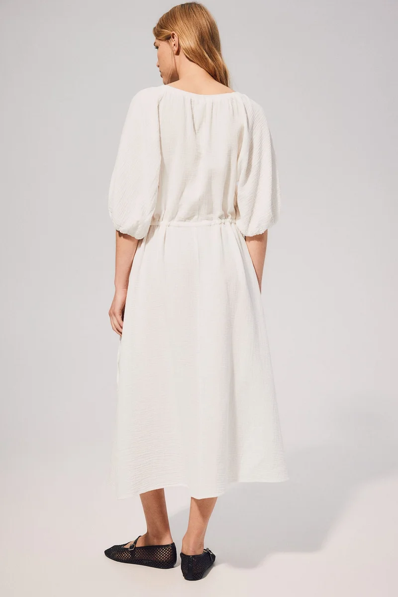 H&M Drawstring-Waist Cotton Dress
