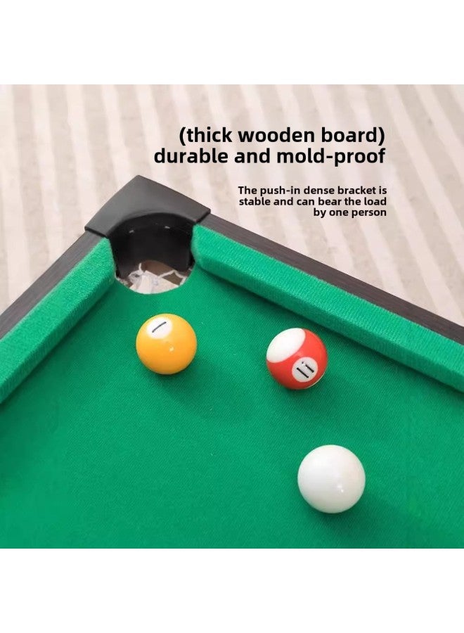 Household Mini Pool Table Children's Small Pool Toy Small Dormitory Desktop Multifunctional Portable Adult Large Size-Color:1136a Wood Grain Table Ball Table 68cm Club X2 3.2cm American Ball X1 Matching Tripod X1 Brush X1 Powder Cleaning X1  - Image 4