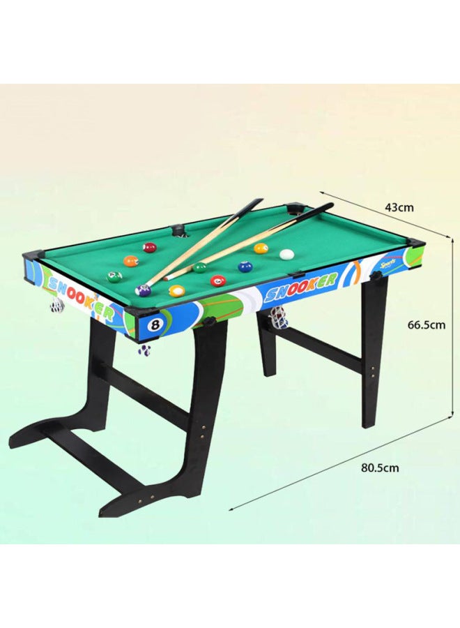 Household Mini Pool Table Children's Small Pool Toy Small Dormitory Desktop Multifunctional Portable Adult Large Size-Color:1136a Wood Grain Table Ball Table 68cm Club X2 3.2cm American Ball X1 Matching Tripod X1 Brush X1 Powder Cleaning X1  - Image 1