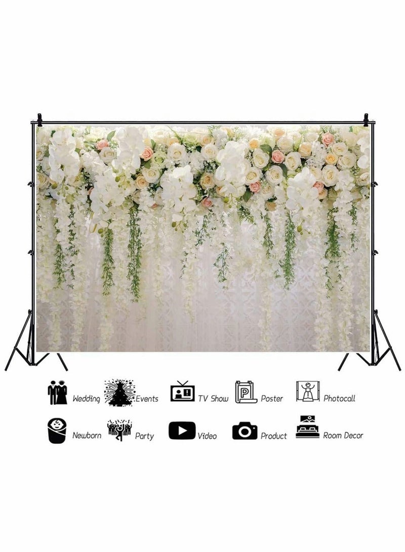 Elegant Floral Wall Backdrop for Weddings, Bride Photography Rose Background, Stunning Floral Decor for Memorable Wedding Photos - Image 5