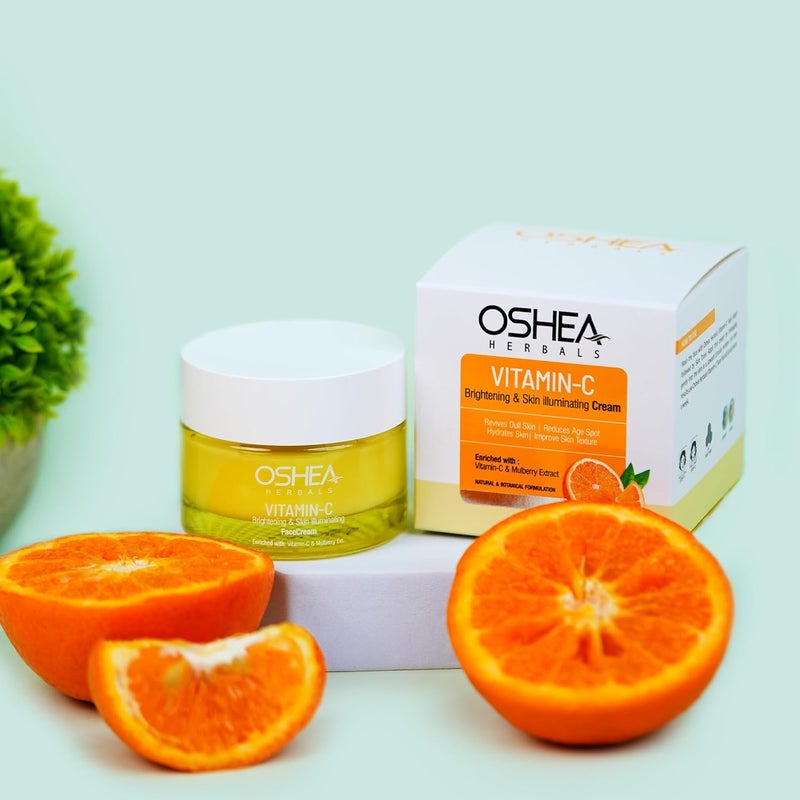 Oshea Herbals Brightening Skin Illuminating Face Cream For Normal Skin Types Hydrates Fades Age Spots Refines Texture Enriched with Mulberry Extract Vitamin C 50 g Pack of 2 - Image 5