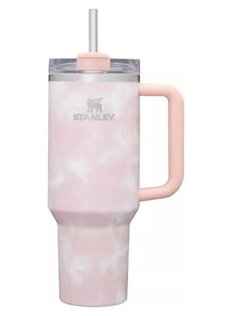 ستانلي كوينشر H2.0 تدفق الفولاذ المقاوم للصدأ فراغ معزول اسطوانة مع غطاء القش ، والمياه ، والشاي المثلج أو القهوة ، عصير ، الخ . - Image 1