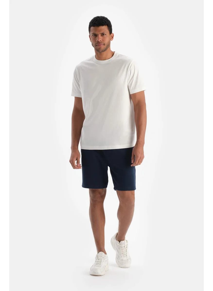 داجي Navy Blue Men's Cotton Shorts