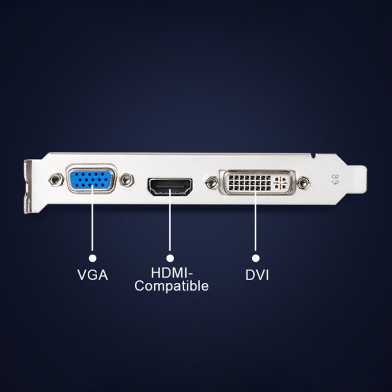 بطاقة رسومات جينغشا GT730 ذاكرة 4 جيجابايت / جيدير3 / 128 بت تردد نواة 700 ميجاهرتز متوافقة مع منافذ VGA+DVI+HDMI للعمل والمباريات - Image 2