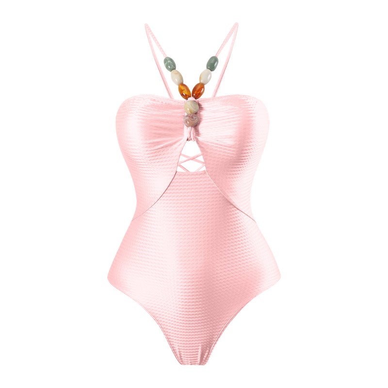 One-Piece Swimsuit Bikini Suit Bikini Conservative Belly-Covered Beach Skirt Chiffon Wrap Skirt Spring Swimsuit - Image 1