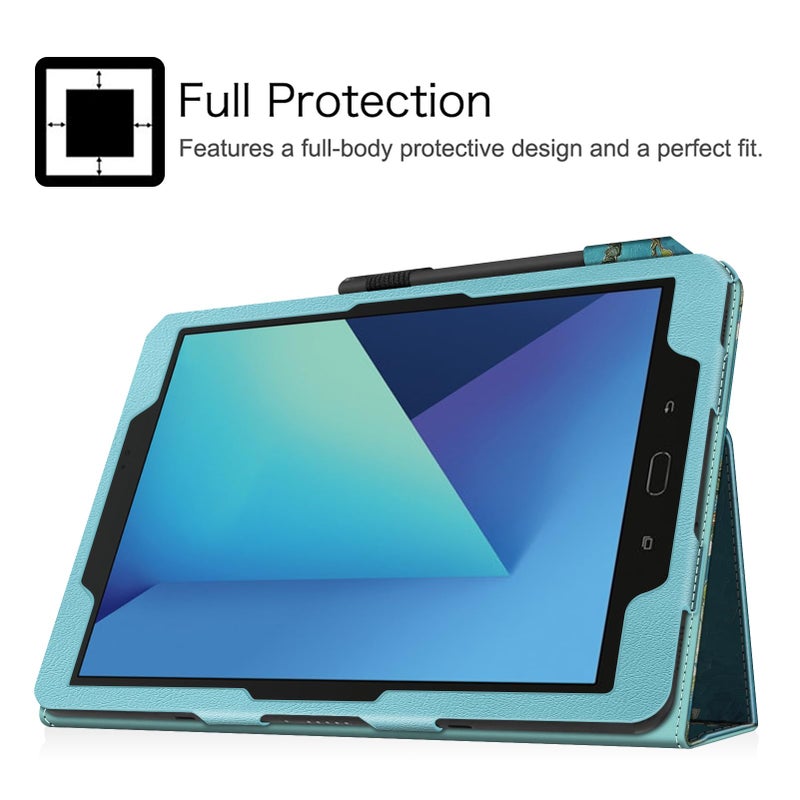 Fintie Folio Case for Samsung Galaxy Tab S3 9.7, [Corner Protection] Premium PU Leather Stand Cover with S Pen Protective Holder Auto Sleep/Wake for Tab S3 9.7 (SM-T820/T825/T827), Blossom - Image 5