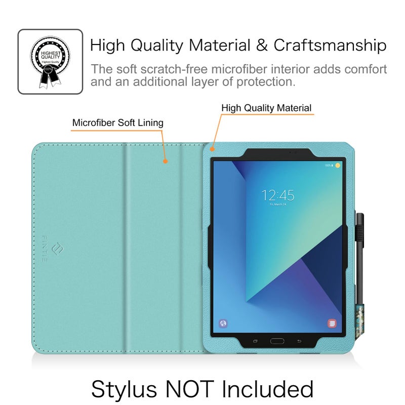Fintie Folio Case for Samsung Galaxy Tab S3 9.7, [Corner Protection] Premium PU Leather Stand Cover with S Pen Protective Holder Auto Sleep/Wake for Tab S3 9.7 (SM-T820/T825/T827), Blossom - Image 3