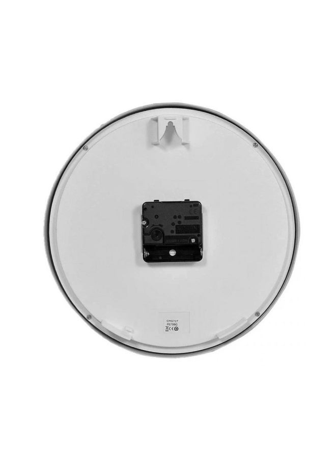 Rhythm Plastic Luminous Wall Clock Silver and White 24 x 24 x 4.5 cm CMG727NR19 - Image 2