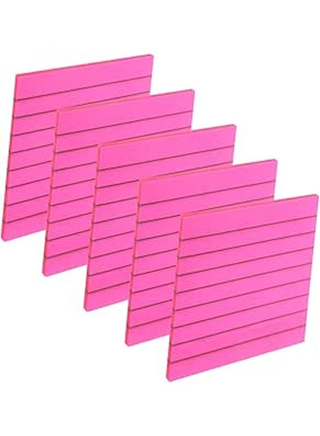 5 Pack Self Adhesive Lined Memo Pads for Home Office Quick Notes Reminders and Stickers - Image 1
