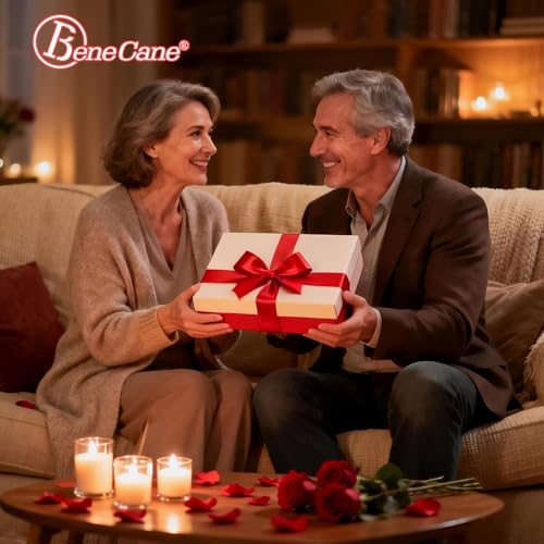 BeneCane Walking Cane for Women Folding Cane for Men with Two Led Lights Quad Cane with Stable Base Lightweight and Adjustable Walking Stick - Image 5