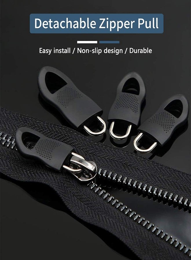 VENEXA 20pcs Zipper Pulls Replacement Kit, Universal Zipper Puller, Detachable Zipper Pull Tab for Bags, Purses, Luggage, Backpacks, Jackets, Boots, Tents - 3 Styles, 4 Sizes - Image 3