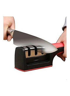 DTBG 3-Stage Knife Sharpener Black/Silver/Red  - Image 4