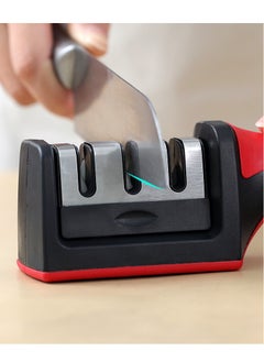DTBG 3-Stage Knife Sharpener Black/Silver/Red  - Image 3