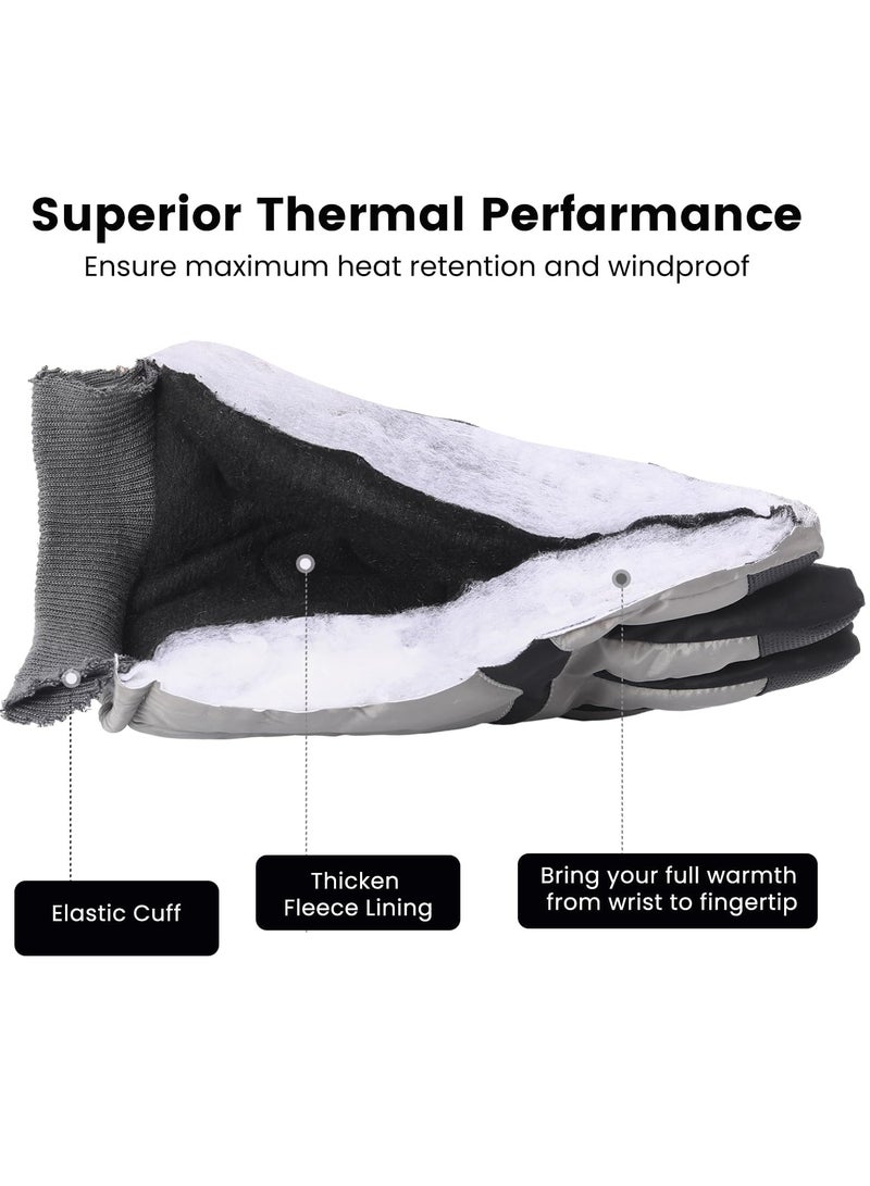 Zikra Winter Gloves for Men Women - Wool Fleece Liner Touchscreen Gloves, Thermal Warm Winter Gloves for Cold Weather - Image 5