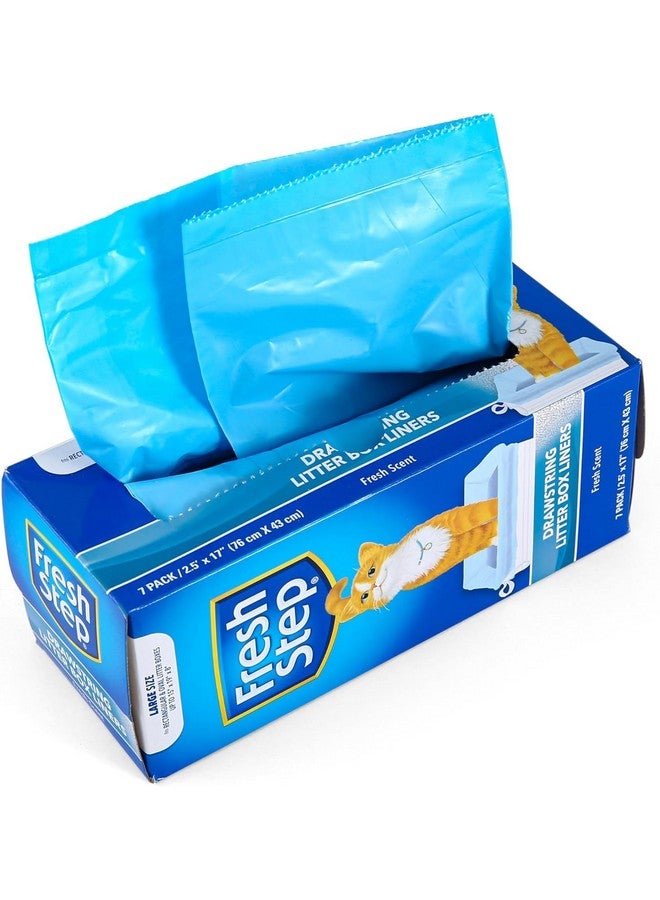 Fresh Step Drawstring Large Litter Box Liners | Heavy Duty Liners for Cat Litter Box | Scented & Unscented Available | Quick & Easy Cleanup, Scented, Large - 3 Pack - Image 3