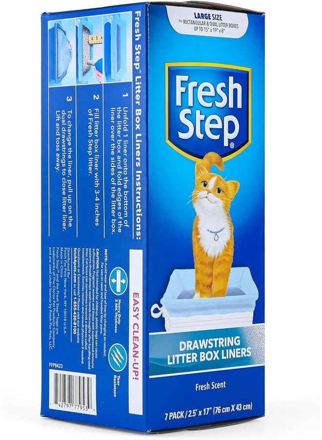 Fresh Step Drawstring Large Litter Box Liners | Heavy Duty Liners for Cat Litter Box | Scented & Unscented Available | Quick & Easy Cleanup, Scented, Large - 3 Pack - Image 2