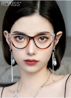 roaiss 3Pcs Women's Blue Light Blocking Glasses Blue Light Filter Computer Reading Gaming TV Phones Cat Eye Eyeglasses Fashion Anti Eyestrain Headache Eyewear 54mm  - Image 2