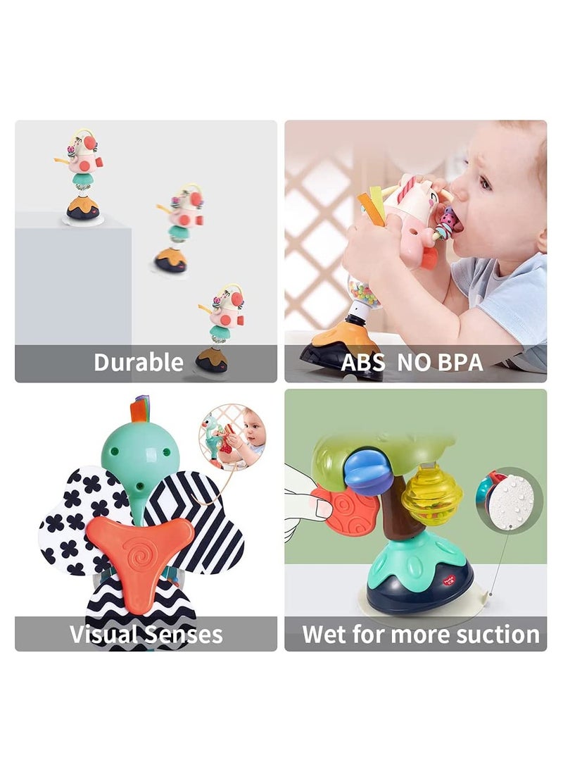 SYOSI - Baby Rattles Toy Infant High Chair Toys with Suction Cup Grab and Spin Seneory Development Toddler Tray Toy Gifts for 6 12 18 24 Months 1 2 Year Olds Boys Girls - Image 1