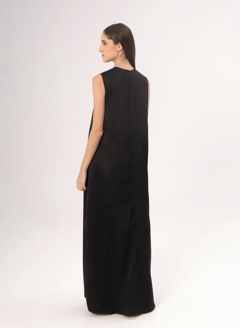 Hadiyath Al Madinah Metallic Black Inner Dress -HM