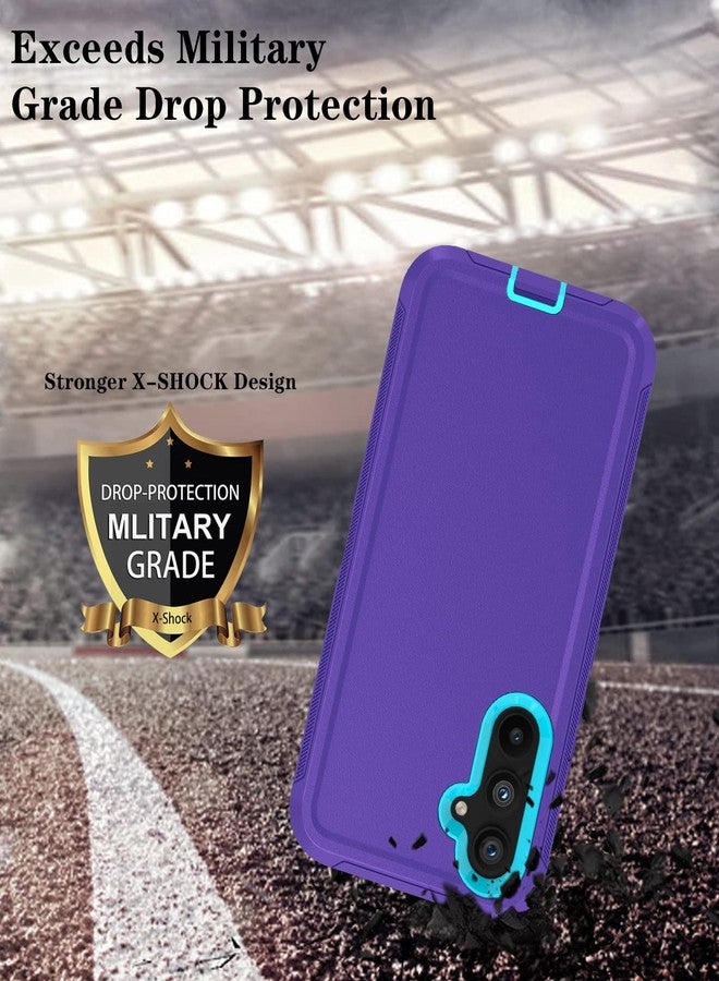 ONOLA Phone Case for Samsung Galaxy S23 Case with HD Screen Protector, Heavy Duty Shockproof & Dropproof 3-Layer Cover Phone Case for Galaxy S23 6.1'',PurpleSkyblue - Image 5