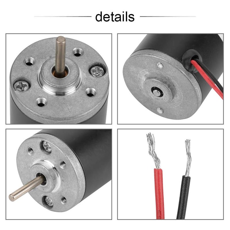 Wal front 31ZY Permanent Magnet Motor, 6V/12V/24V 3500-8000RPM Permanent Magnet DC Motor Electric Brushed Motor CW/CCW (12V 8000RPM) - Image 4