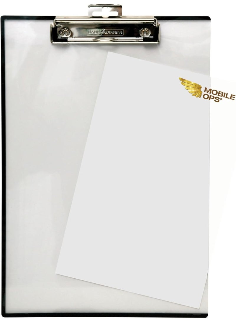 Baumgartens Mobile Ops Unbreakable Quick Reference Clipboard With Transparent Protective Cover CLEAR (TA-1611) - Image 3