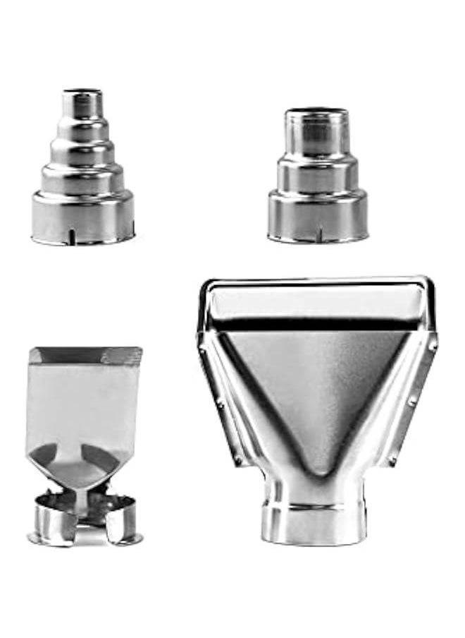 Arabest Heat Gun Nozzles Kits, 4 Pcs Stainless Steel Reflector Nozzle Hot Air Gun Soldering Station Nozzle Tool  - Image 1