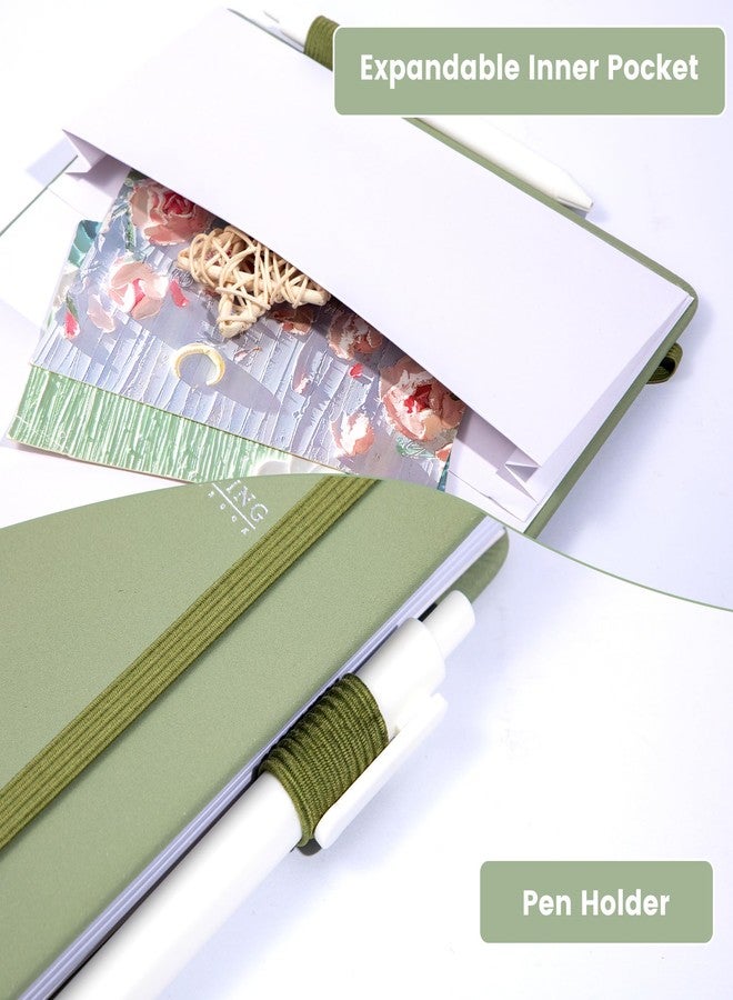 Yoment Meeting Notebook for Work with Action Items Hardcover Leather 5.5X 8.5 Office Project Planner for Women Men Meeting Notes Notebooks for Work, Green - Image 3