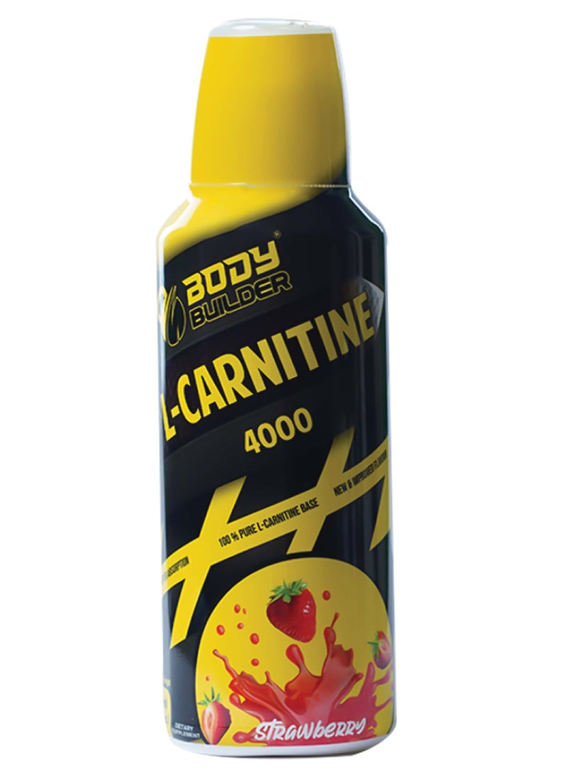Body Builder - L-Carnitine 4000 mg 500 ml, Strawberry, Energy Boost & Enhanced Performance - Image 1