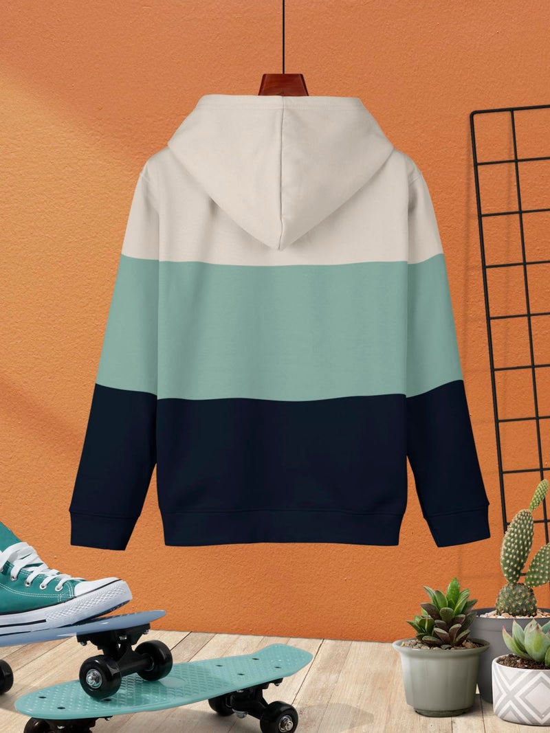 HELLCAT Trendy Printed Cotton Blend Hoodie Sweatshirt for Boys - Pack of 2_White1/Sea Green_5-6 Years - Image 4