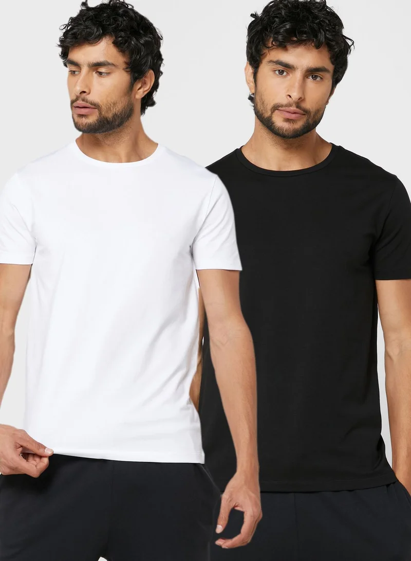 HUGO 2 Pack Essential Crew Neck T-Shirt
