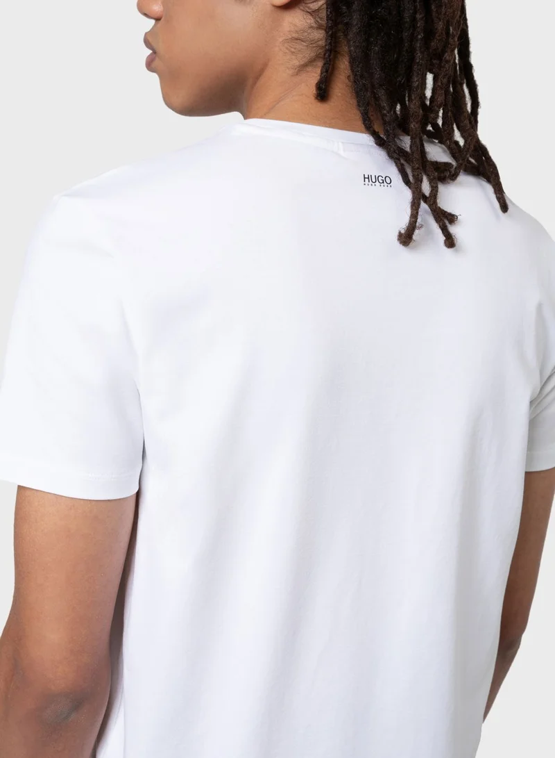 HUGO 2 Pack Essential Crew Neck T-Shirt