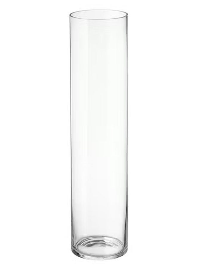 سويس كانتون فازة زهور زجاجية فاخرة أسطوانية - 30 سم، تصميم أنيق، 7 سم قطر، مثالية للباقة أو كزينة مستقلة، تشطيب عالي الوضوح، متينة وسهلة التنظيف، مثالية للمنزل والمكتب - Image 1