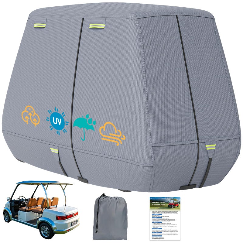 Nukugula 800D Waterproof Golf Cart Cover 246 Passenger Heavy Duty SolutionDyed Polyester UPF 50 Universal Fits for EZ GO Yamaha Club Car - Image 2