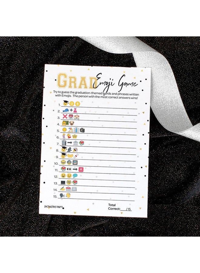 DISTINCTIVS Graduation Emoji Game, Graduation Game for Parties 2025, Grad Party Game - 25 Count - Image 2