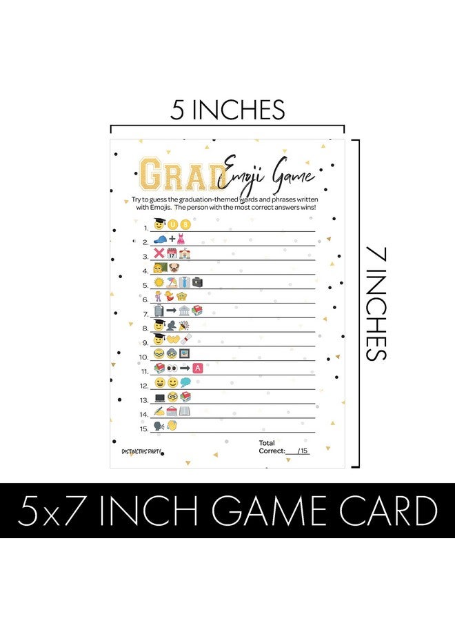DISTINCTIVS Graduation Emoji Game, Graduation Game for Parties 2025, Grad Party Game - 25 Count - Image 4
