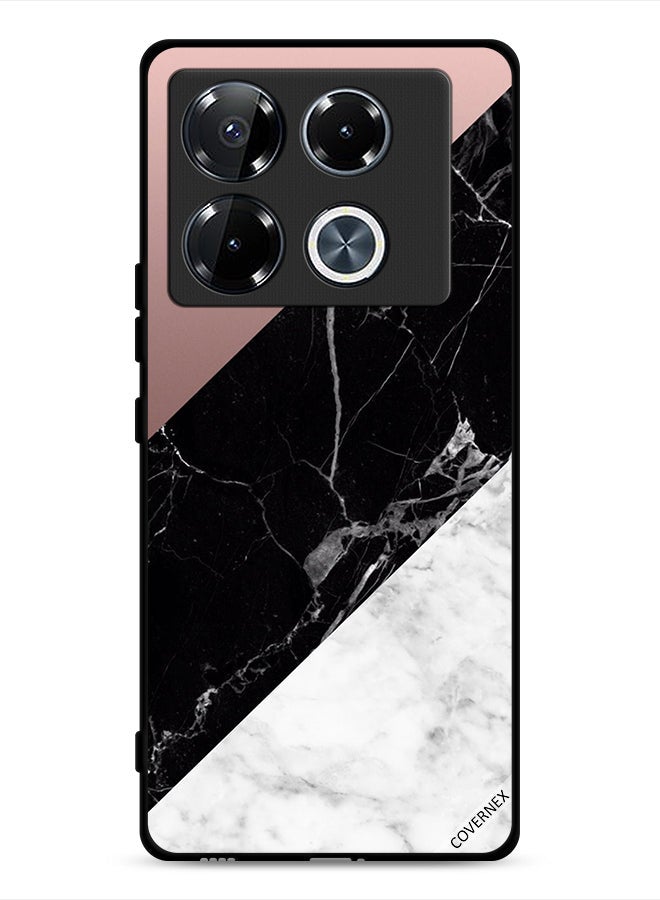 Covernex Infinix Note 40 Pro Plus 5G Protective Case Cover Marble & Plain Combination Pattern - Image 1