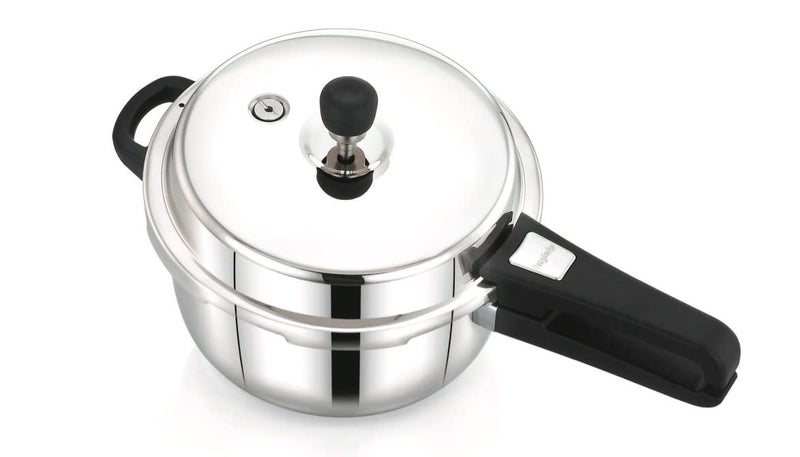 Praylady Stainless Steel Pressure Cooker With Outer Lid Induction Compatible Pressure Cooker Cooker Capacity 5 Litre Silver - Image 2