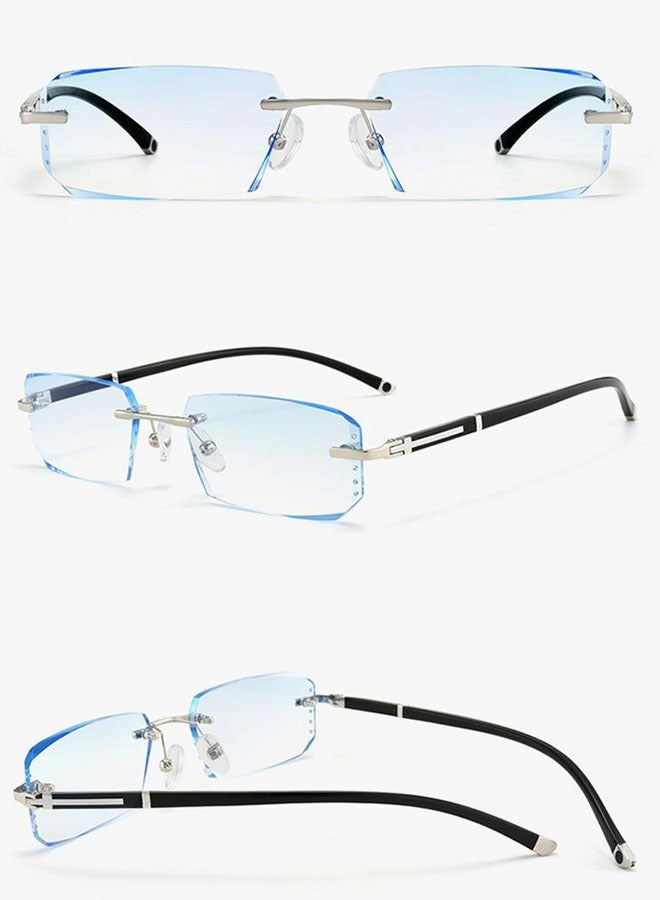 Frameless reading glasses anti-blue light radiation protection flat zero degree anti-fatigue reading glasses for middle-aged and elderly people - Image 2