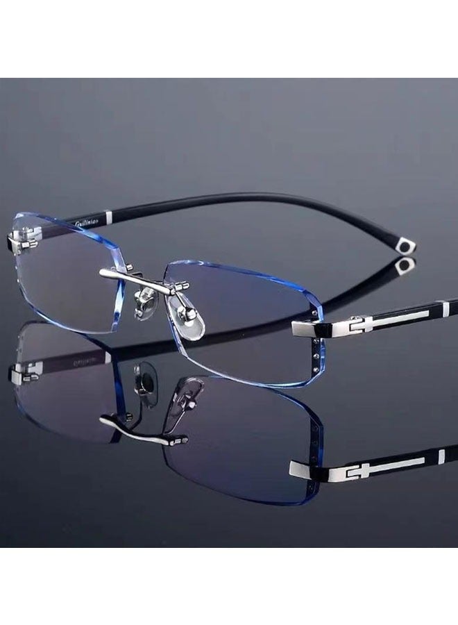 Frameless reading glasses anti-blue light radiation protection flat zero degree anti-fatigue reading glasses for middle-aged and elderly people - Image 1
