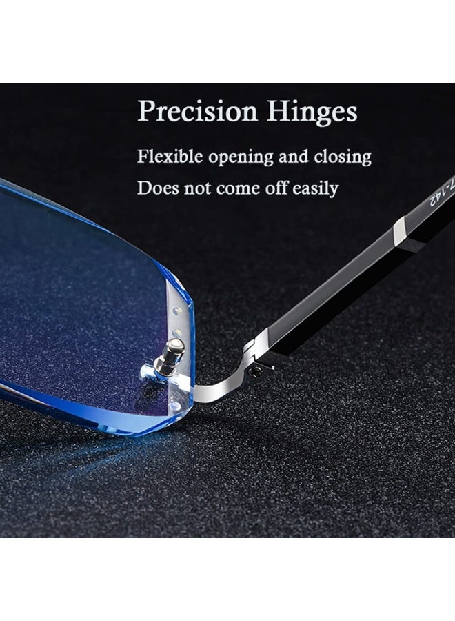 Frameless reading glasses anti-blue light radiation protection flat zero degree anti-fatigue reading glasses for middle-aged and elderly people - Image 5