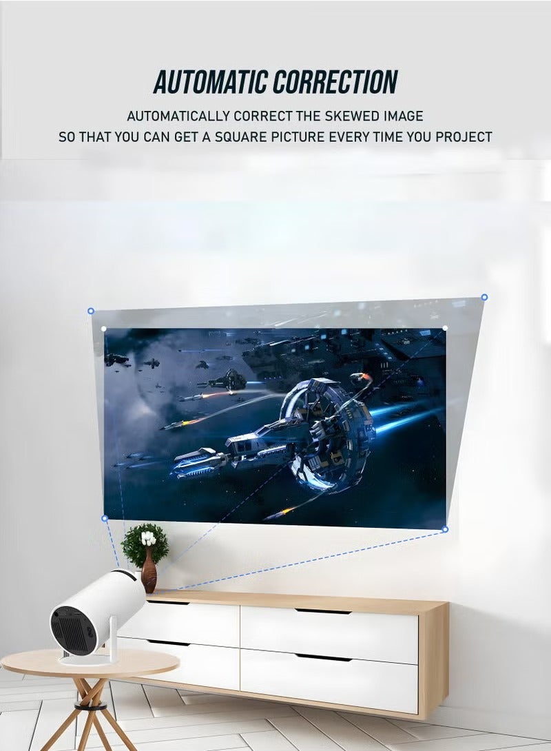 Toshonics Portable HD Projector - Support 4K - Smart Projector with 5G Dual-band Wifi and Bluetooth 5.0 - Mobile Home Theater - Compatible With Android/iOS/Windows/TV Stick/HDMI/USB - Image 3