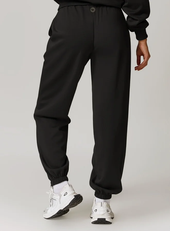 KAWN.YOGA Womens Mid Waist Oversized Wide Leg Joggers