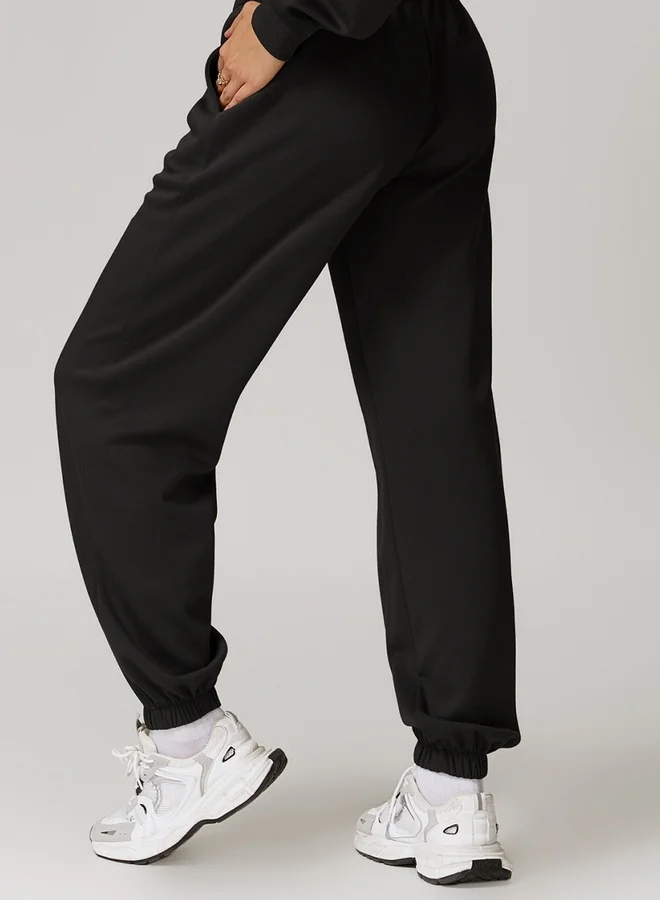 KAWN.YOGA Womens Mid Waist Oversized Wide Leg Joggers