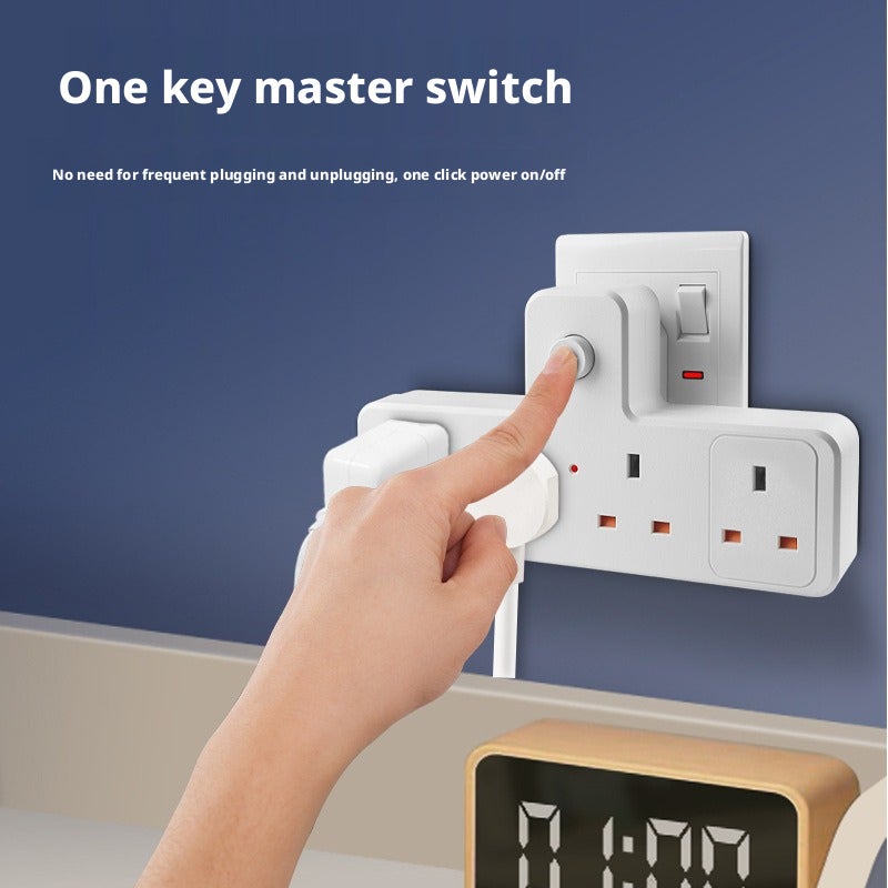 UK Standard 4-Way Plug Adapter with Fuse - Image 2