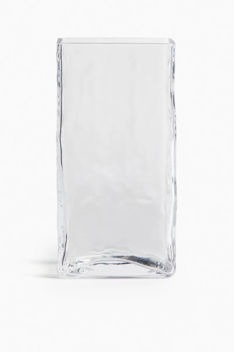 اتش اند ام مزهرية زجاجية بملمس بارز