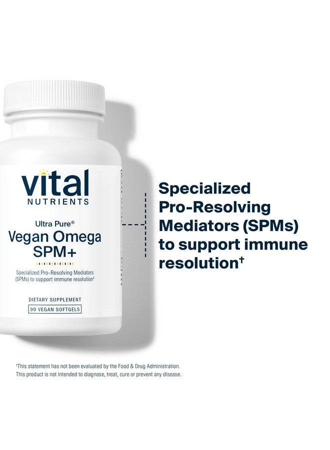Vital Nutrients Vital Nutrients Ultra Pure® Vegan Omega SPM+ | Vegan Specialized Pro-Resolving Mediators (SPM) Omega-3 Supplement | Minor Joint Discomfort Relief* | Gluten, Dairy, Soy Free, Non-GMO | 90 Mini Softgels  - Image 3