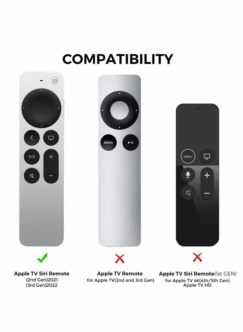 SOLARAE Silicone Remote Cover Case for Apple TV 4K Siri Remote 2021 2022 Lightweight Anti-Slip Shockproof Anti-Scratch Skin-Friendly - Image 2